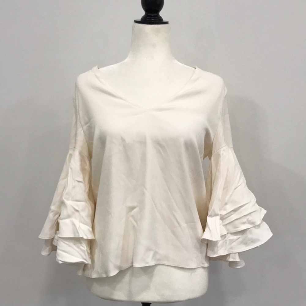 Alexis Top Blouse White Size XS